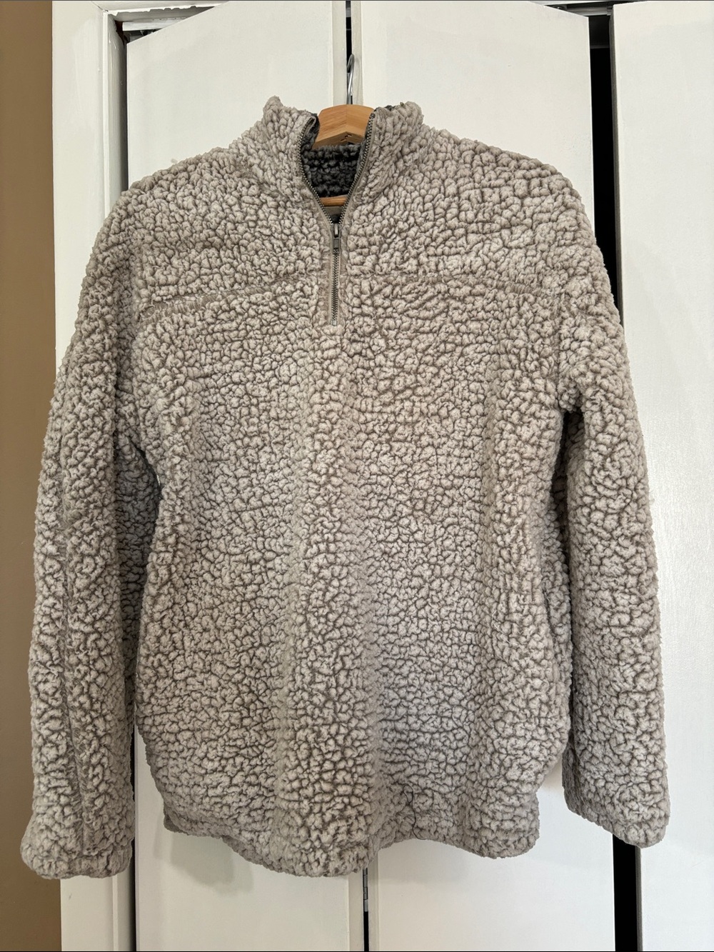 Thread & supply quarter-Zip Sherpa Pullover Sweater